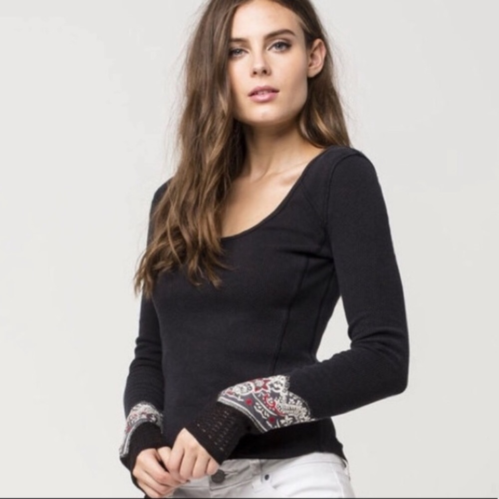 Free People bandana cuff thermal
